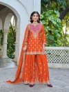 1119 To 1122 Qayamat Chinon Embroidery Sharara Suits